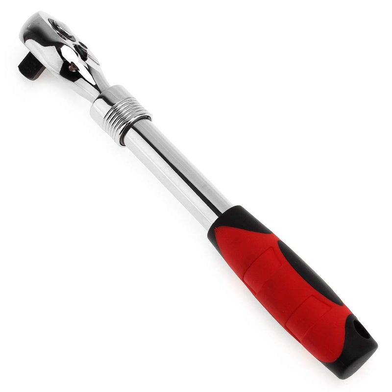 ChgImposs 1/2-Inch Drive Standard Ratchet Wrench, 72-Tooth Extendable Telescopic Socket Spanner Wrench Hand Tools - Image 1